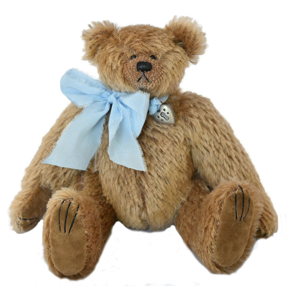 Pale brown short handmade teddy bear