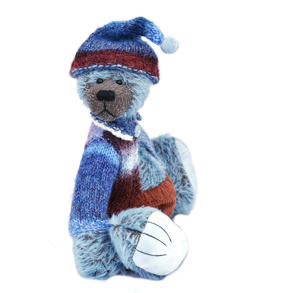 Artist dressed collectable teddy bear